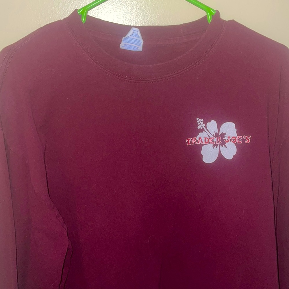 Trader Joe’s Long Sleeve Crew Member Shirt.
